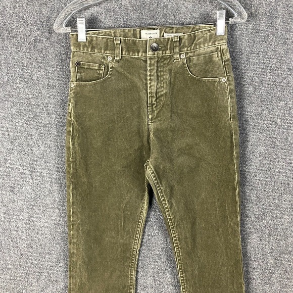 Quicksilver Corduroy Pants Men's 25x25 Straight Tapered Fit Youth Green Cotton‎ - Picture 2 of 10